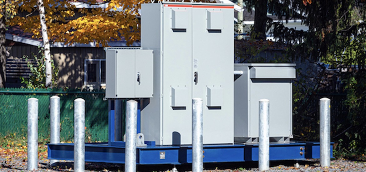 skid-mounted power distribution units for charging electric vehicle