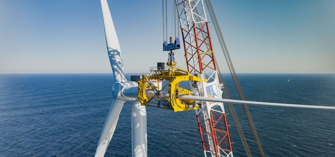 The first turbine is installed on South Fork Wind