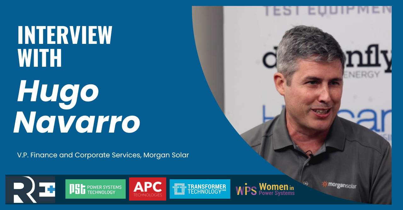 Hugo Navarro, V.P. Finance and Corporate Services,  Morgan Solar