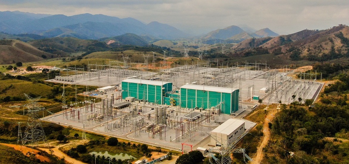 The Rio converter station of Belo Monte phase II UHV transmission project in Rio de Janeiro, Brazil under construction