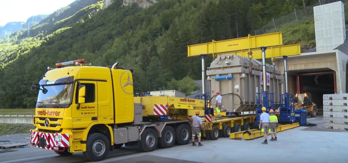 190-ton transformer transported across Germany to Switzerland technology