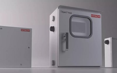 Hitachi transformers with their logo